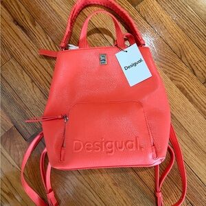 Desigual Vibrant Orange Backpack